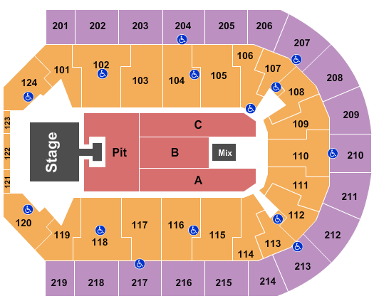 Denny Sanford Premier Center Riley Green Seating Chart